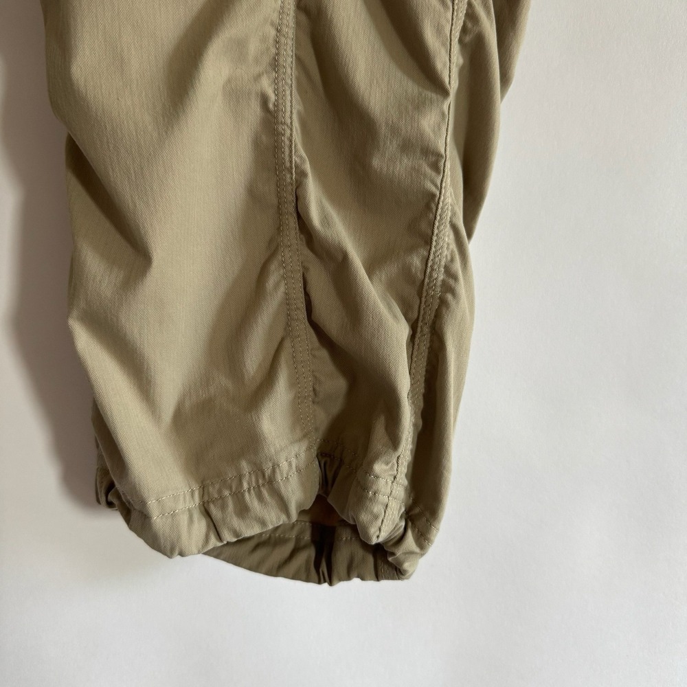 The North Face Womens Nylon Hiking Capri Pants XXL Tan Ruched Pull On Drawstring - Picture 5 of 12